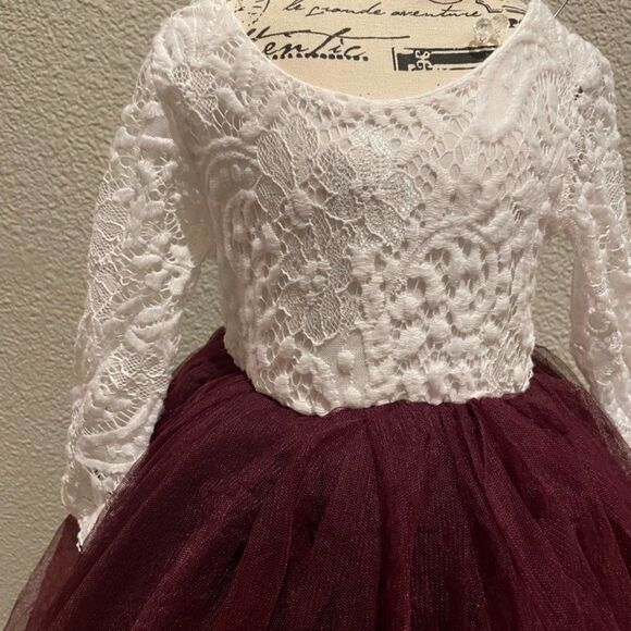 NWOT Princess Long Sleeve Backless Dress Size 5 - Picture 3 of 9